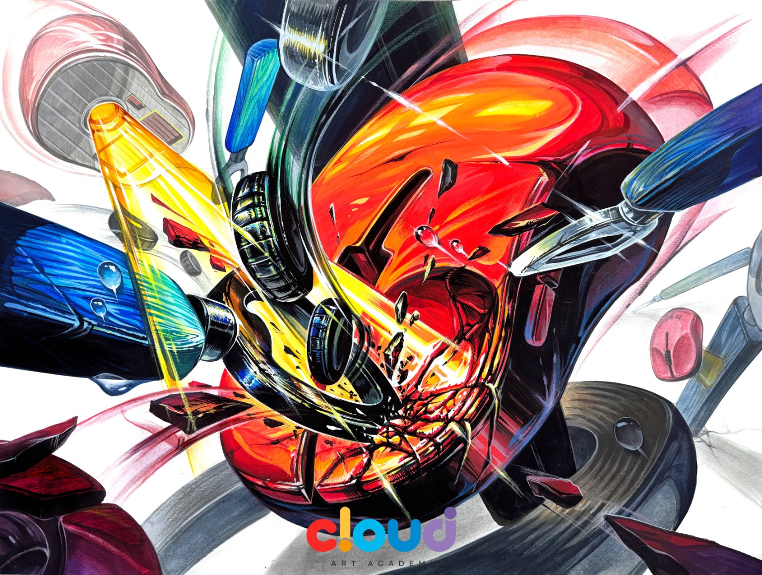2026 한양대 기초디자인 서브 연구작 레드 계열